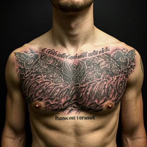 AI tattoo placement preview on chest