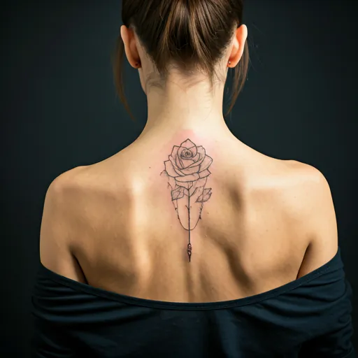 AI tattoo placement preview on back