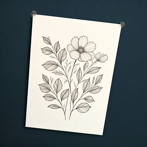 Fine line tattoo style AI generated design
